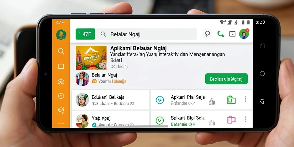 Antarmuka aplikasi 47F yang ramah pengguna untuk belajar ngaji.