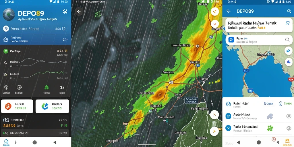 Antarmuka DEPO89 yang menampilkan radar hujan dengan jelas.