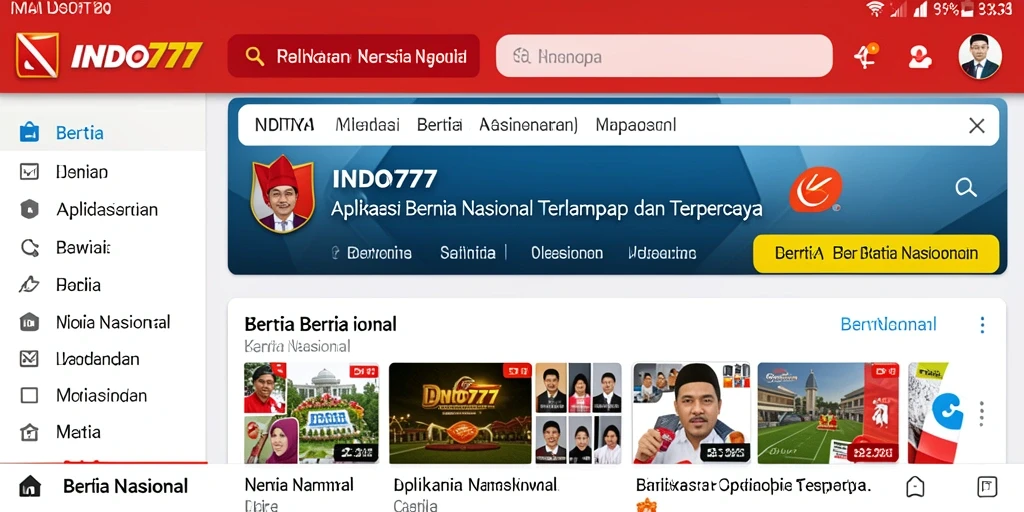 Tampilan antarmuka INDO777 yang menarik dan informatif.