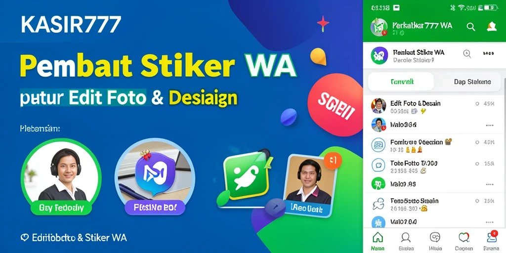 Antarmuka KASIR777 yang intuitif dan kreatif untuk Pembuat Stiker WA.