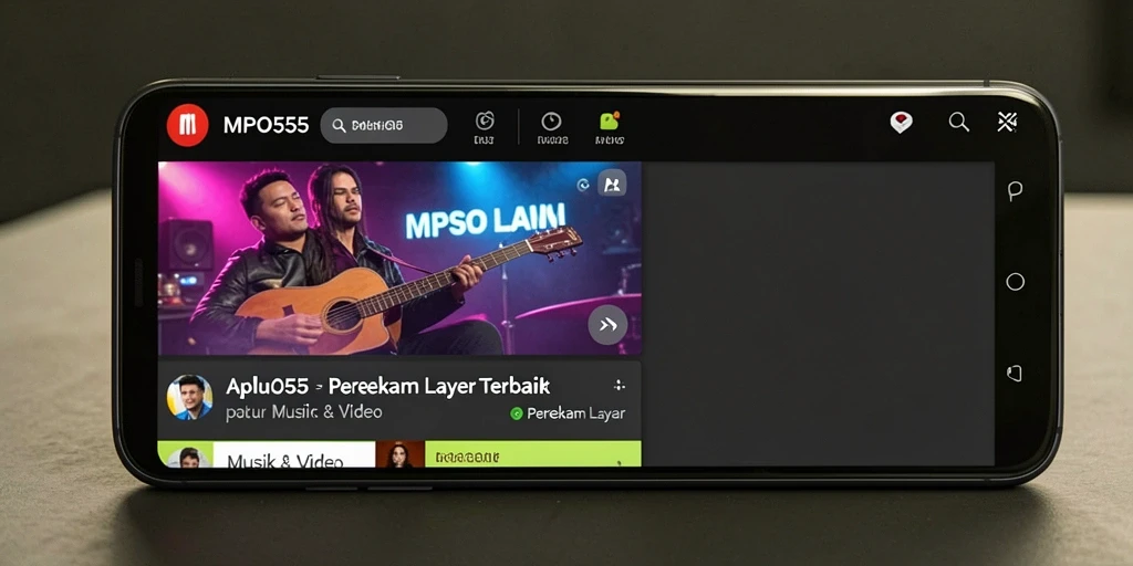 Tampilan antarmuka MPO555 yang mudah digunakan untuk perekaman layar.