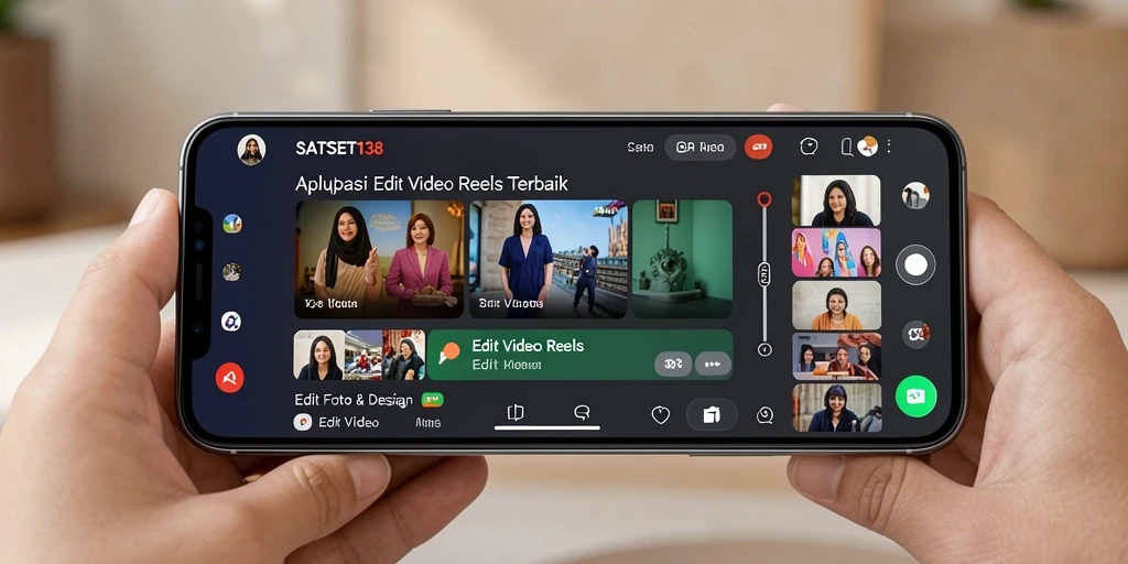 Tampilan antarmuka aplikasi SATSET138 untuk Edit Video Reels yang intuitif.