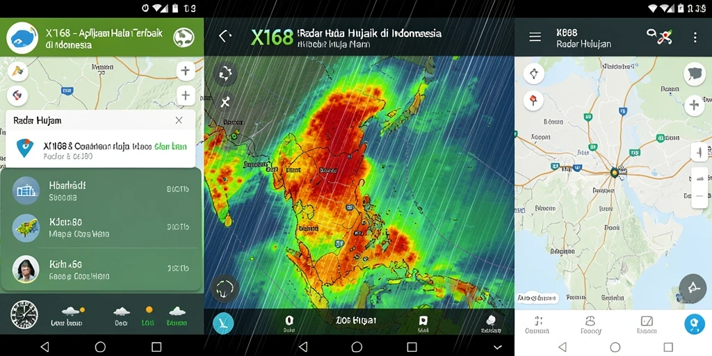Antarmuka X168 menampilkan radar hujan yang akurat dan mudah dimengerti.